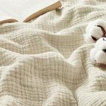 Bedsure 100% Cotton Muslin Blanket King