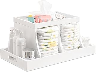 Diaper Caddy Organizer Changing Table Wooden