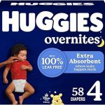 Huggies Overnites Size 4 Overnight Diapers