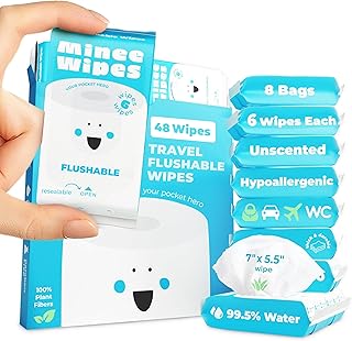 Impossibly Compact Travel Flushable Wipes