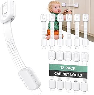 Infinno 12 Cabinet Locks Baby Proofing