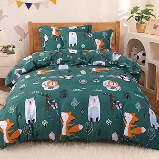 JSD Green Forest Animal Kids Duvet