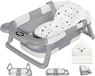 MoreFeel Collapsible Baby Bathtub Newborn Thermometer