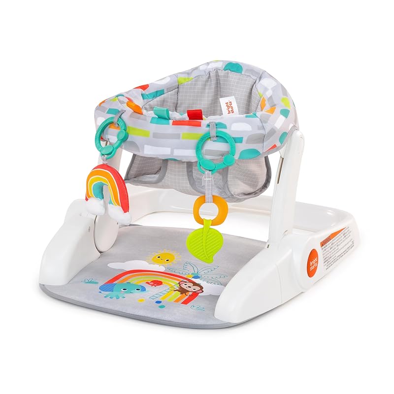 Bright Starts Learn-to-Sit Baby Floor Seat, 2-Position Portable Chair 