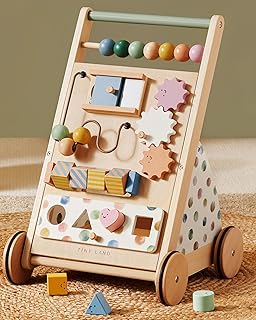 Tiny Land Wooden Baby Walker Adjustable