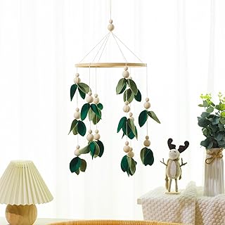 Wenqik Crib Mobile Nursery Green Leaf