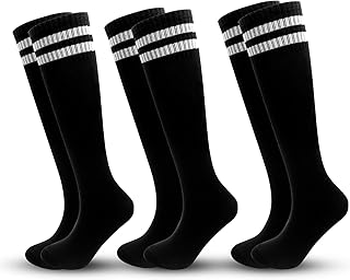 ZXOLDZX 3 Pairs Kids Soccer Socks