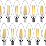 12-Pack Dimmable E12 LED Candelabra Bulbs