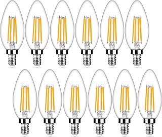 12-Pack Dimmable E12 LED Candelabra Bulbs