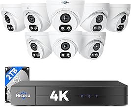 【121°Wide View+4K HD】 Hiseeu 4K Security