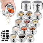 12pcs Stainless Steel Spice Jars