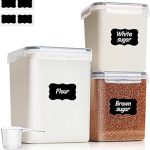 3 Airtight Flour Sugar Container Pantry