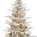 4.5 ft Pre-lit Flocked Utah Fir