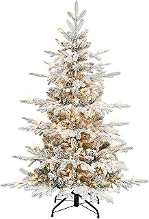 4.5 ft Pre-lit Flocked Utah Fir