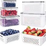 5 Large Fruit Containers Fridge