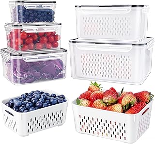 5 Large Fruit Containers Fridge