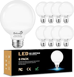 8-Pack LED Vanity Light Bulbs Bathroom