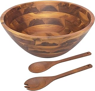 AIDEA Salad Bowls Wooden Large Acacia