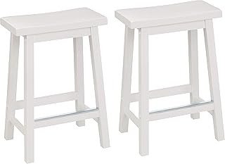Amazon Basics Solid Wood Saddle-Seat Counter
