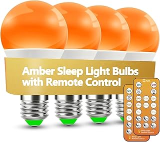 Amber Sleep Light Bulbs 1600K Remote