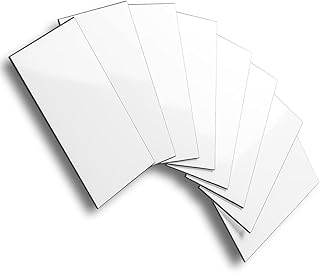 AULIGET 100-Piece Polished White Thick PVC