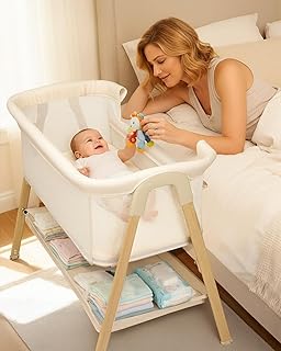 Baby Bassinet Bedside Sleeper Mattress Storage