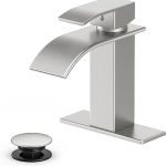 Bathroom Faucet Brushed Nickel Modern Waterfall