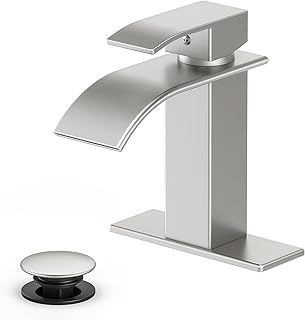 Bathroom Faucet Brushed Nickel Modern Waterfall