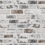 Brick Wallpaper Peel Stick 17.3"x78.8" Grey