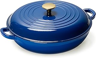 CAROTE 3.4QT Enameled Cast Iron Braiser
