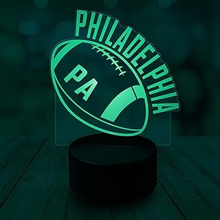 CLORURBANLIVE 3D Football Philadelphia Night Light