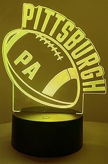 CLORURBANLIVE 3D Football Pittsburgh Night Light