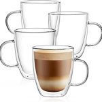 CNGLASS Glass Coffee Mugs 12oz