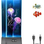 COLORLIFE Electric Jellyfish Tank Table Lamp