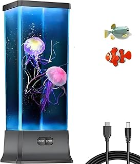 COLORLIFE Electric Jellyfish Tank Table Lamp