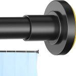 CorkLatta Black Shower Curtain Rod 31