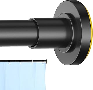 CorkLatta Black Shower Curtain Rod 31