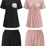 Ekouaer 2 Women's Nursing Pajamas Double