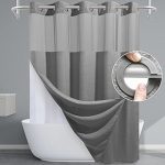 EUTXL Grey Shower Curtain Liner