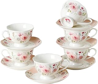 Floral Porcelain Tea Cup 6 (12-Piece)