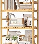 FOTOSOK 6-Tier Bamboo Shelf