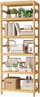 FOTOSOK 6-Tier Bamboo Shelf