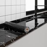 FUKU MON 24"x394" Black Marble Wallpaper
