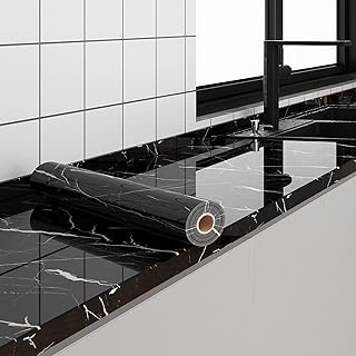 FUKU MON 24"x394" Black Marble Wallpaper