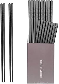 HIWARE 10 Pairs Fiberglass Chopsticks