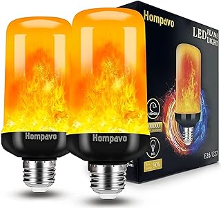 Hompavo 【Upgraded】 LED Flame Light Bulbs