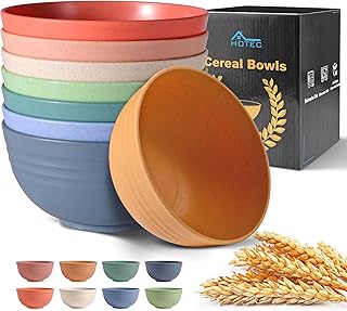HOTEC BPA Free Unbreakable Wheat Straw