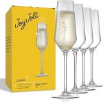 JoyJolt Champagne Glasses Layla Collection