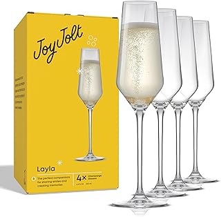 JoyJolt Champagne Glasses Layla Collection