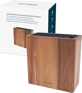 KITCHENDAO XL Acacia Wood Universal Knife